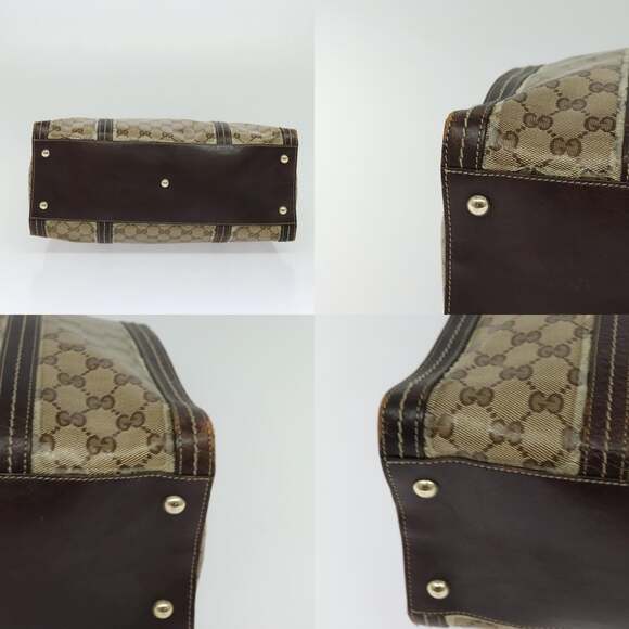 GUCCI GG Crystal Tote Bag Coated Canvas Beige Gold - Picture 10 of 12
